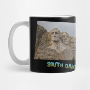 South Dakota State Outline (Mount Rushmore) Mug